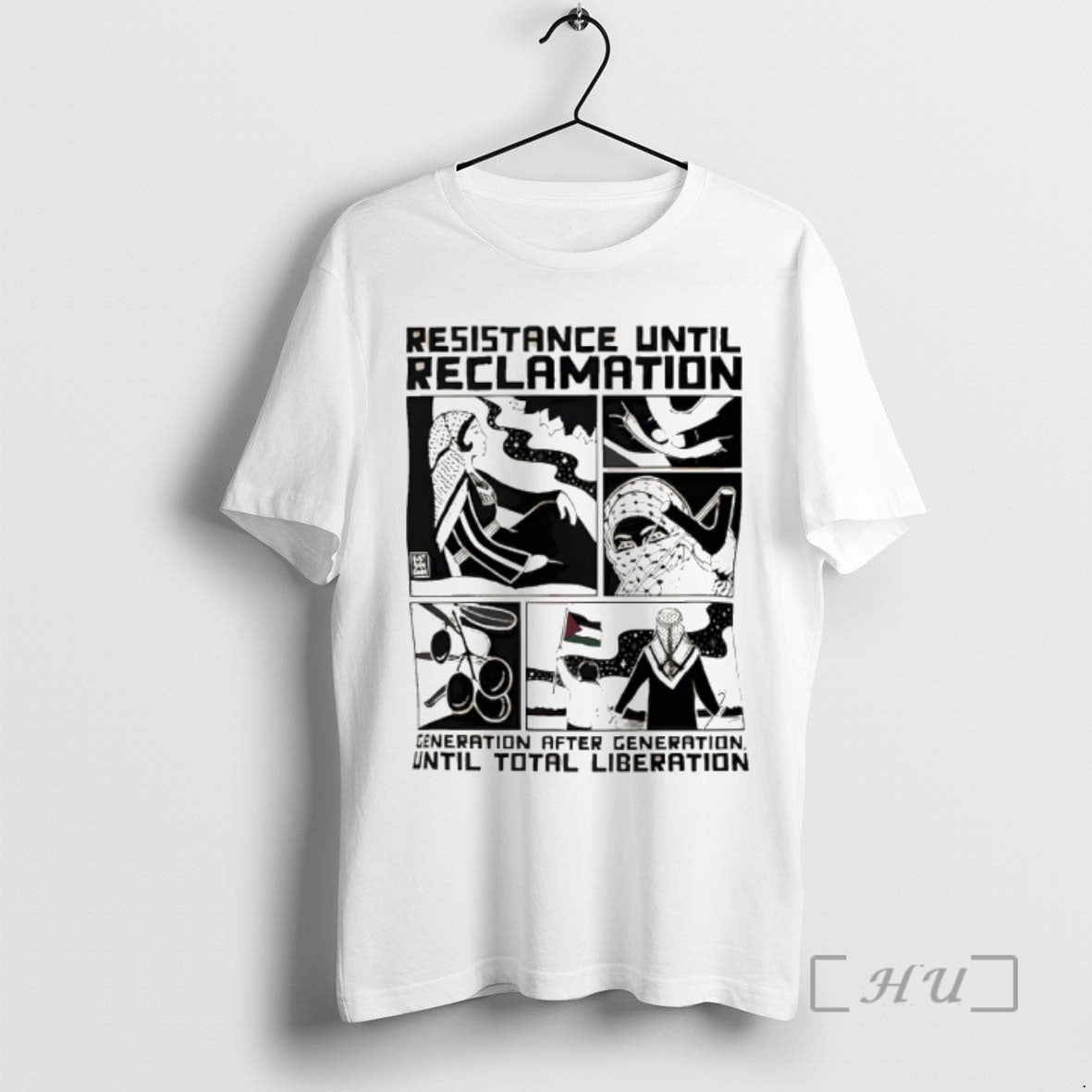 Officials Free Palestine Resistance Until Reclamation Generation After Generation Until Total Liberation Premium T Shirts - T-Shirt, Sweatshirt, Hoodie
