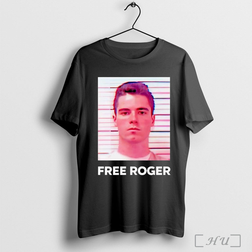 Officials Free Roger Roger Stone Black And White Photo Mugshot T Shirt Unisex T-shirt, Sweatshirt, Hoodie, Long Sleeve Tee - T-Shirt, Sweatshirt, Hoodie