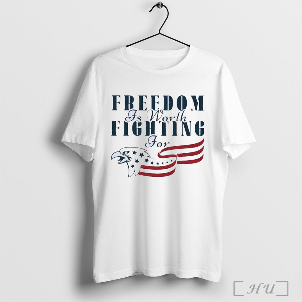 Officials Freedom Is Worth Fighting For Charlie Kirk Patriot T Shirt Unisex T-shirt, Sweatshirt, Hoodie, Long Sleeve Tee - T-Shirt, Sweatshirt, Hoodie