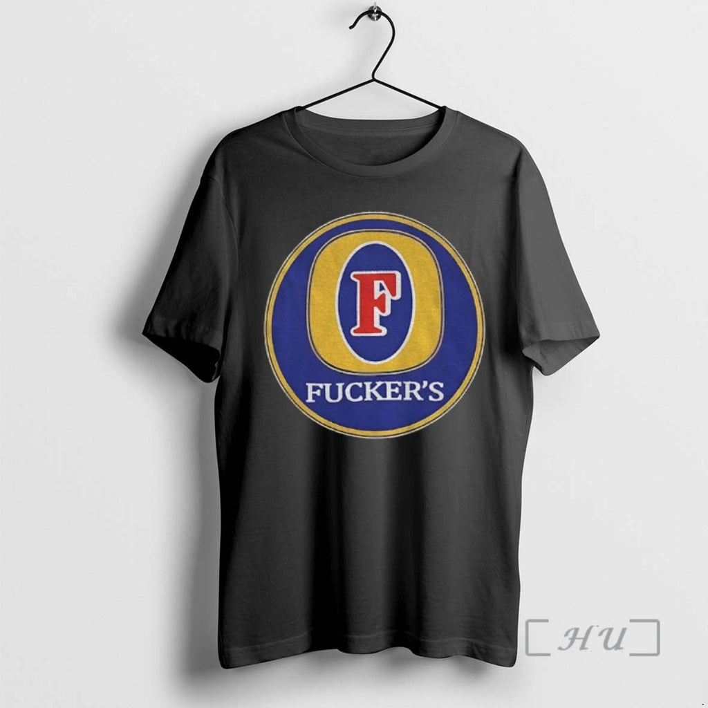 Officials Fuckers Fosters Lager Parody Logo Unisex T-shirt, Sweatshirt, Hoodie, Long Sleeve Tee - T-Shirt, Sweatshirt, Hoodie