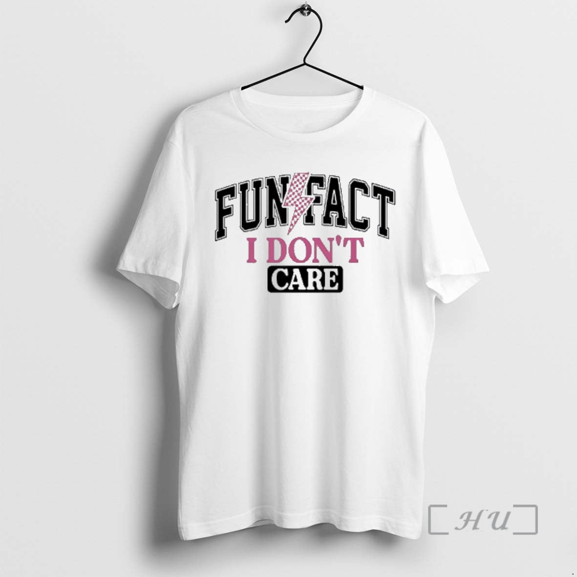 Officials Fun Fact I Dont Care Pink Lightning Unisex T-shirt, Sweatshirt, Hoodie, Long Sleeve Tee - T-Shirt, Sweatshirt, Hoodie
