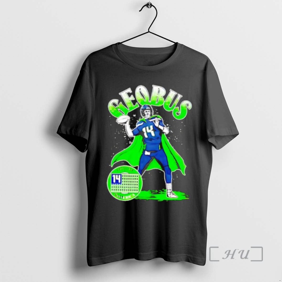 Officials Geofus Number 14 Protector Samerica Superhero Cape Football T-Shirts, Hoodie, Sweatshirt - T-Shirt, Sweatshirt, Hoodie