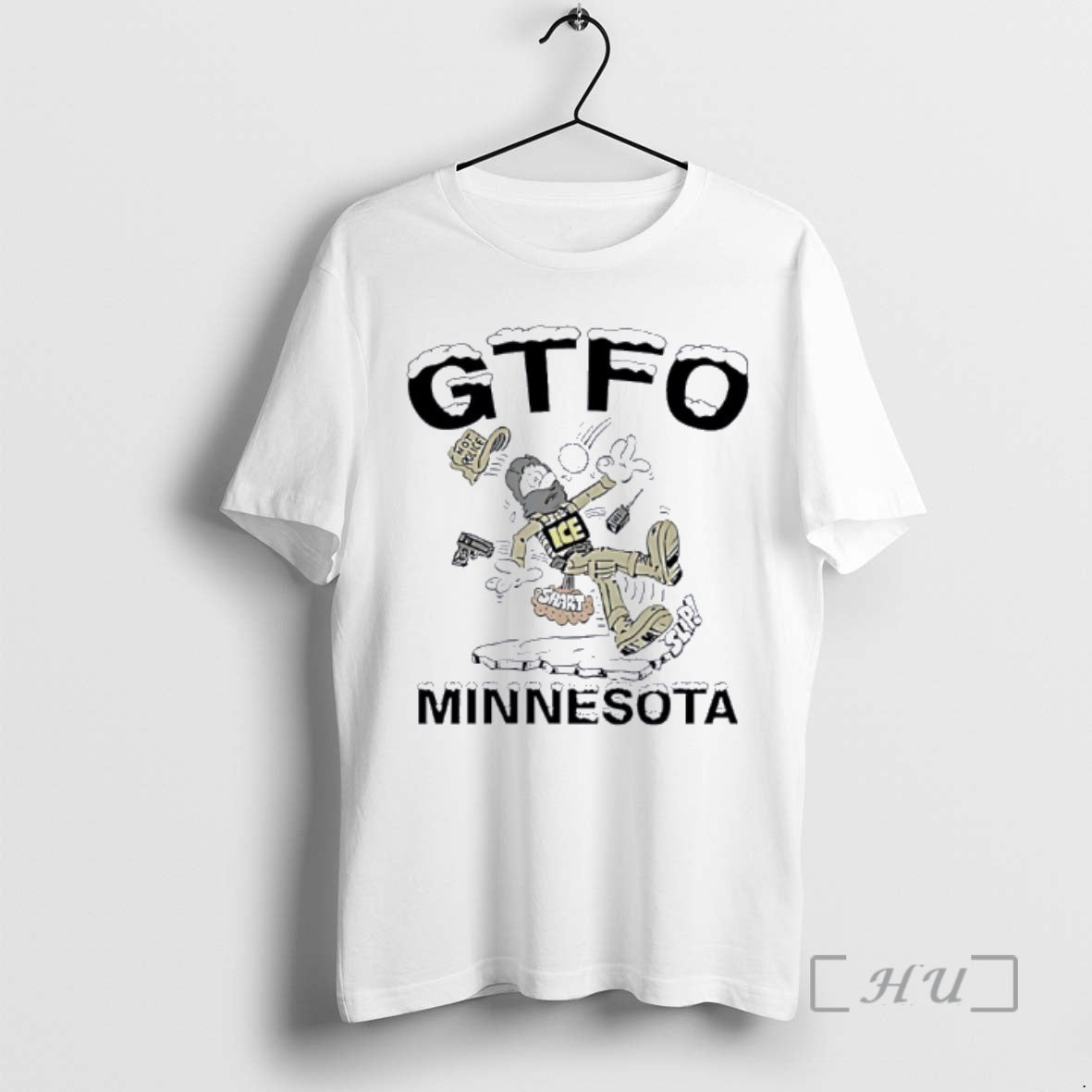 Officials Gtfo Minnesota Not Police Ice Caricature T-Shirts, Hoodie, Sweatshirt - T-Shirt, Sweatshirt, Hoodie