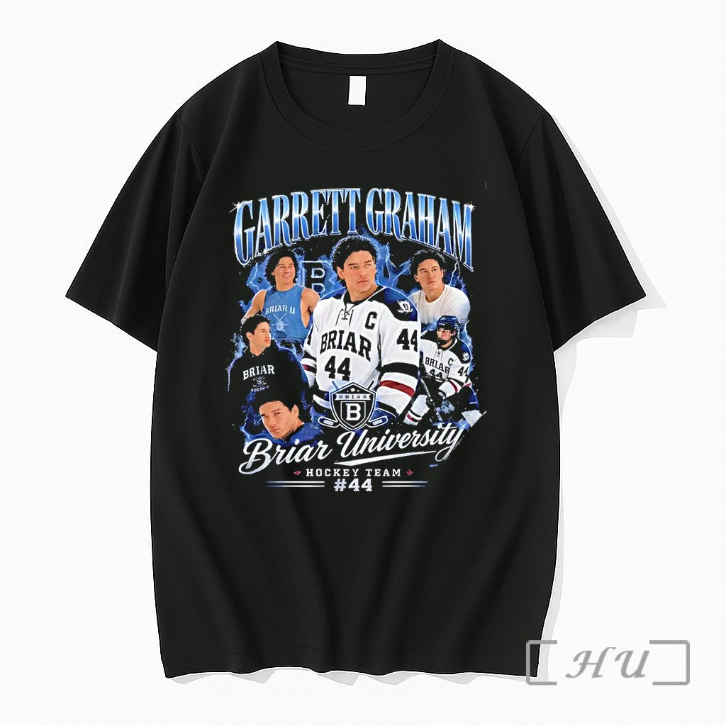 Officials Garrett Graham Briar University 44 Hockey Team Graphic Unisex T-shirt, Sweatshirt, Hoodie, Long Sleeve Tee - T-Shirt, Sweatshirt, Hoodie