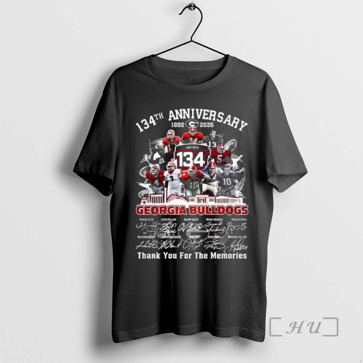 Officials Georgia Bulldogs 134th Anniversary 1892 2026 Thank You Memories Signature T-Shirts, Hoodie, Sweatshirt - T-Shirt, Sweatshirt, Hoodie