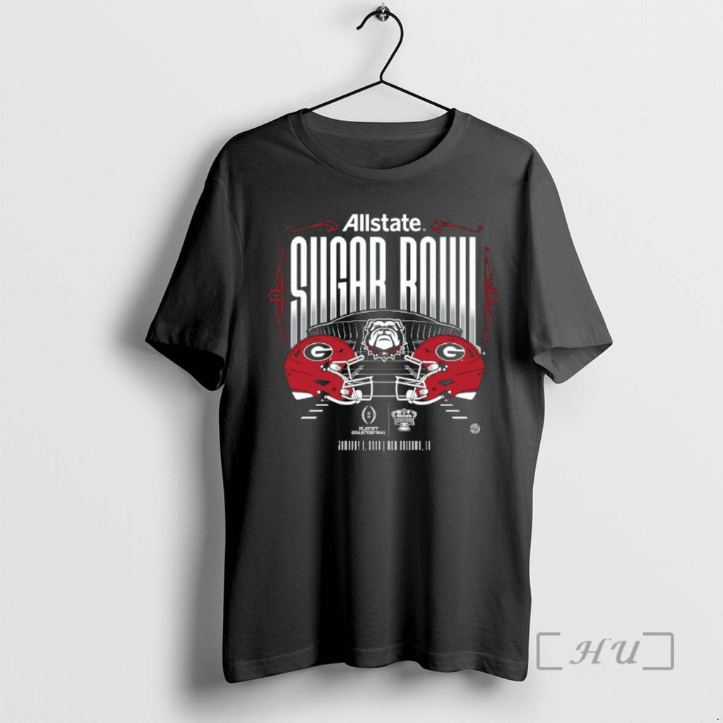 Officials Georgia Bulldogs Allstate Sugar Bowl January 1 2026 New Orleans Head Head Helmet T-Shirts, Hoodie, Sweatshirt - T-Shirt, Sweatshirt, Hoodie