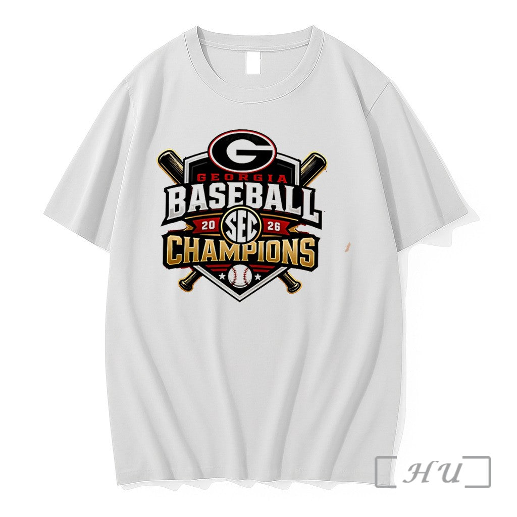 Officials Georgia Bulldogs Baseball 2026 Sec Tournament Champions Logo Tee Unisex T-shirt, Sweatshirt, Hoodie, Long Sleeve Tee - T-Shirt, Sweatshirt, Hoodie
