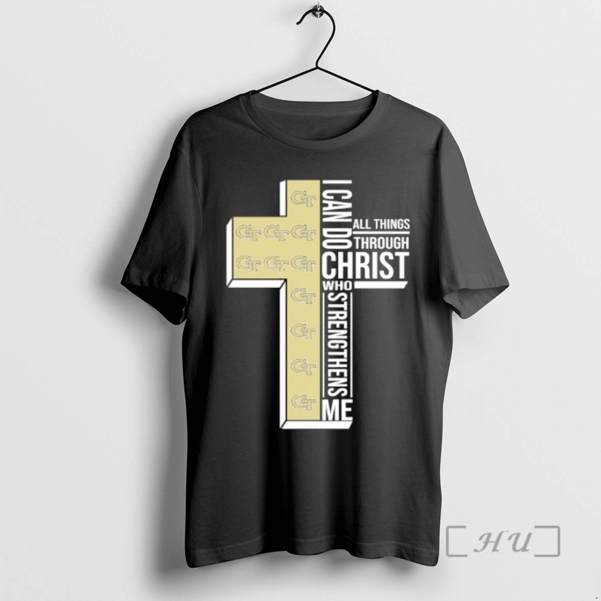 Officials Georgia Tech Yellow Jackets Cross I Can Do All Things Through Christ Who Strengthen T-Shirts, Hoodie, Sweatshirt - T-Shirt, Sweatshirt, Hoodie