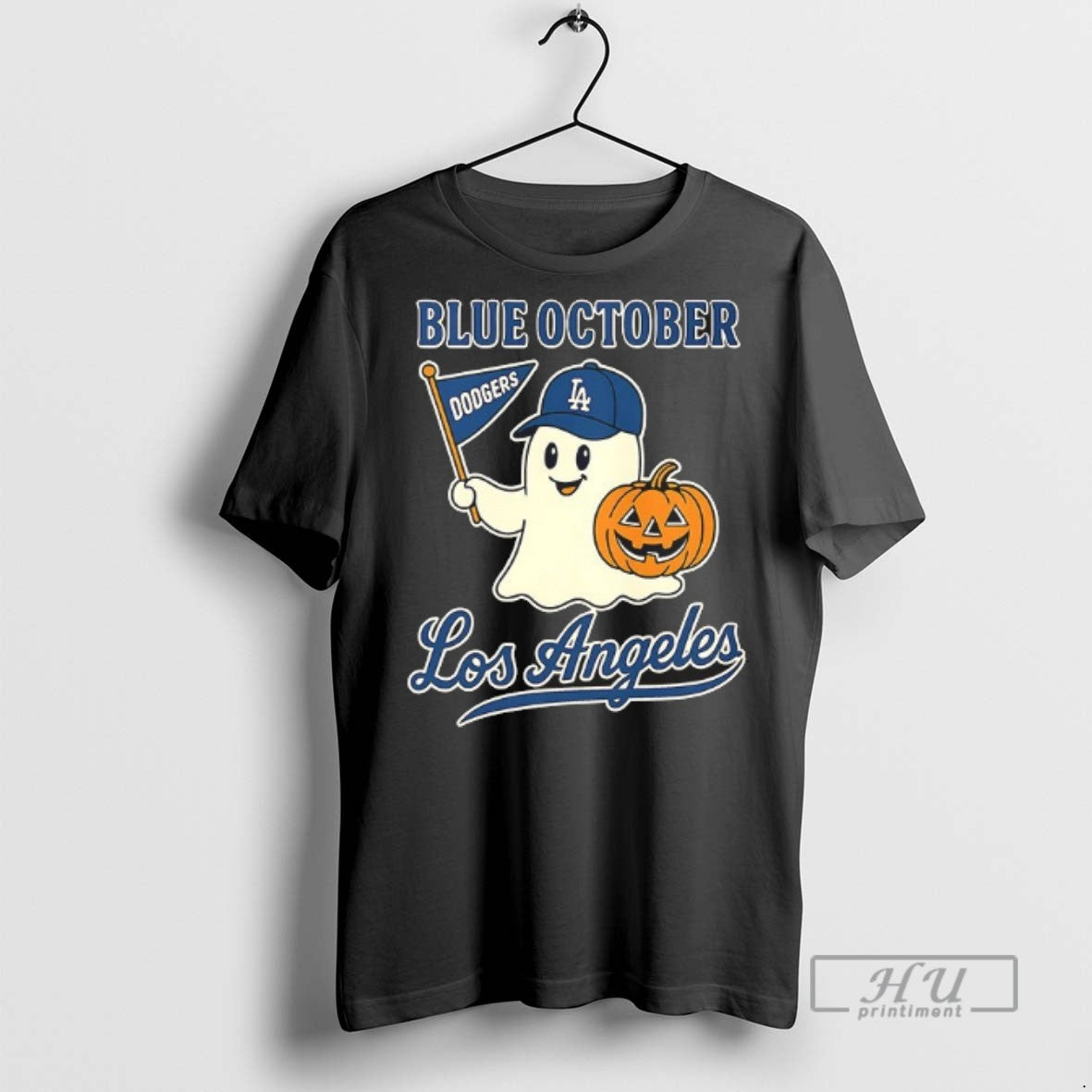 Officials Ghost Blue October Los Angeles Dodgers Halloween 2025 T Shirt Unisex T-shirt, Sweatshirt, Hoodie, Long Sleeve Tee - T-Shirt, Sweatshirt, Hoodie