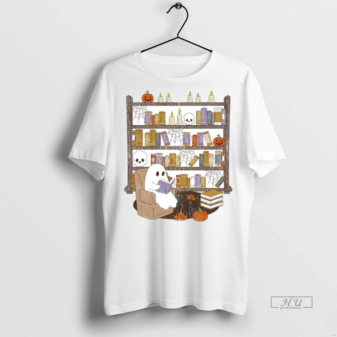 Officials Ghost Library Spiderweb Halloween Shirt Sweater Unisex T-shirt, Sweatshirt, Hoodie, Long Sleeve Tee - T-Shirt, Sweatshirt, Hoodie