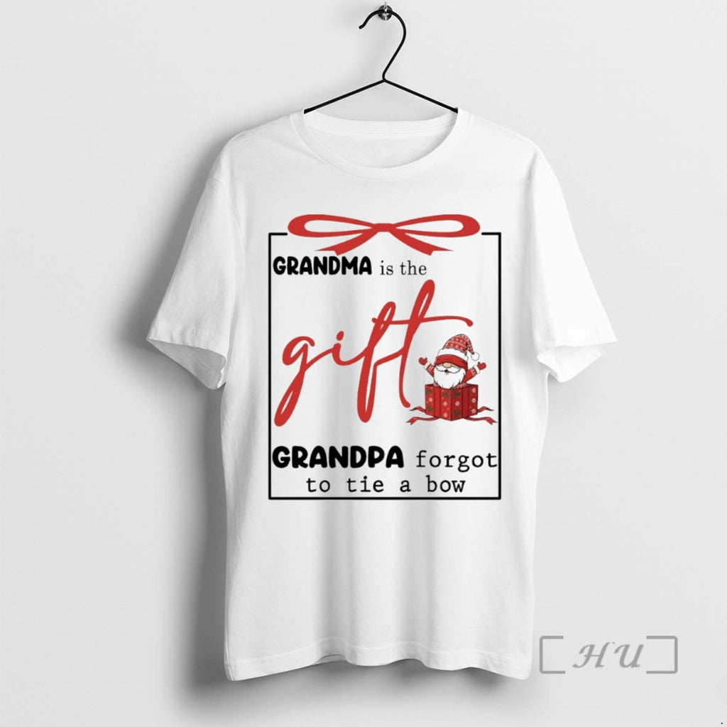 Officials Gnome Grandma Is Grandpa Forgot Tie Bow Circle T-Shirts, Hoodie, Sweatshirt - T-Shirt, Sweatshirt, Hoodie