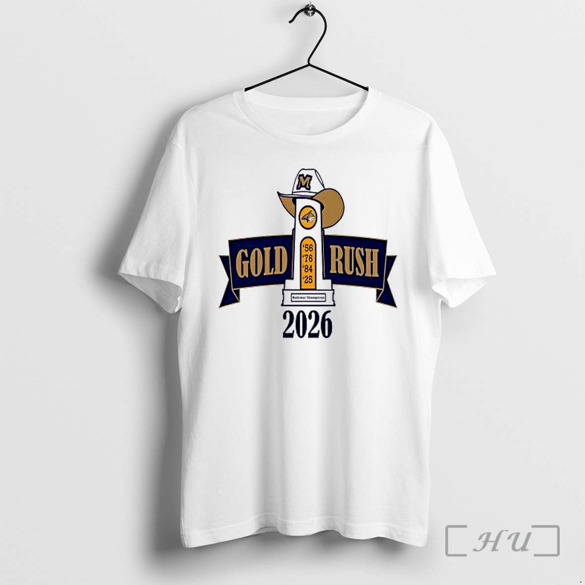Officials Golmsu Bobcats Ncaa Gold Rush Trophy National Champions 2026 Unisex T-shirt, Sweatshirt, Hoodie, Long Sleeve Tee - T-Shirt, Sweatshirt, Hoodie