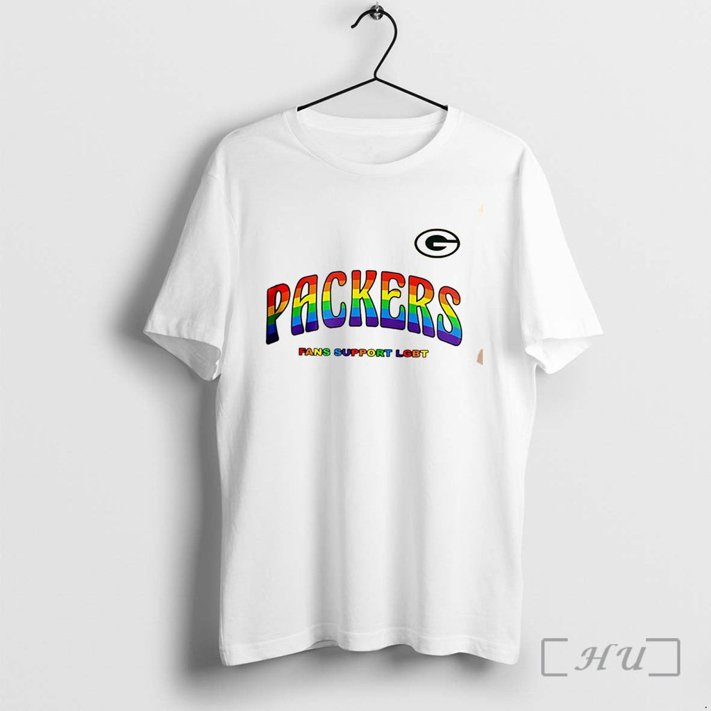Officials Green Bay Packers Fans Support Lgbt Pride Month Tee Unisex T-shirt, Sweatshirt, Hoodie, Long Sleeve Tee - T-Shirt, Sweatshirt, Hoodie