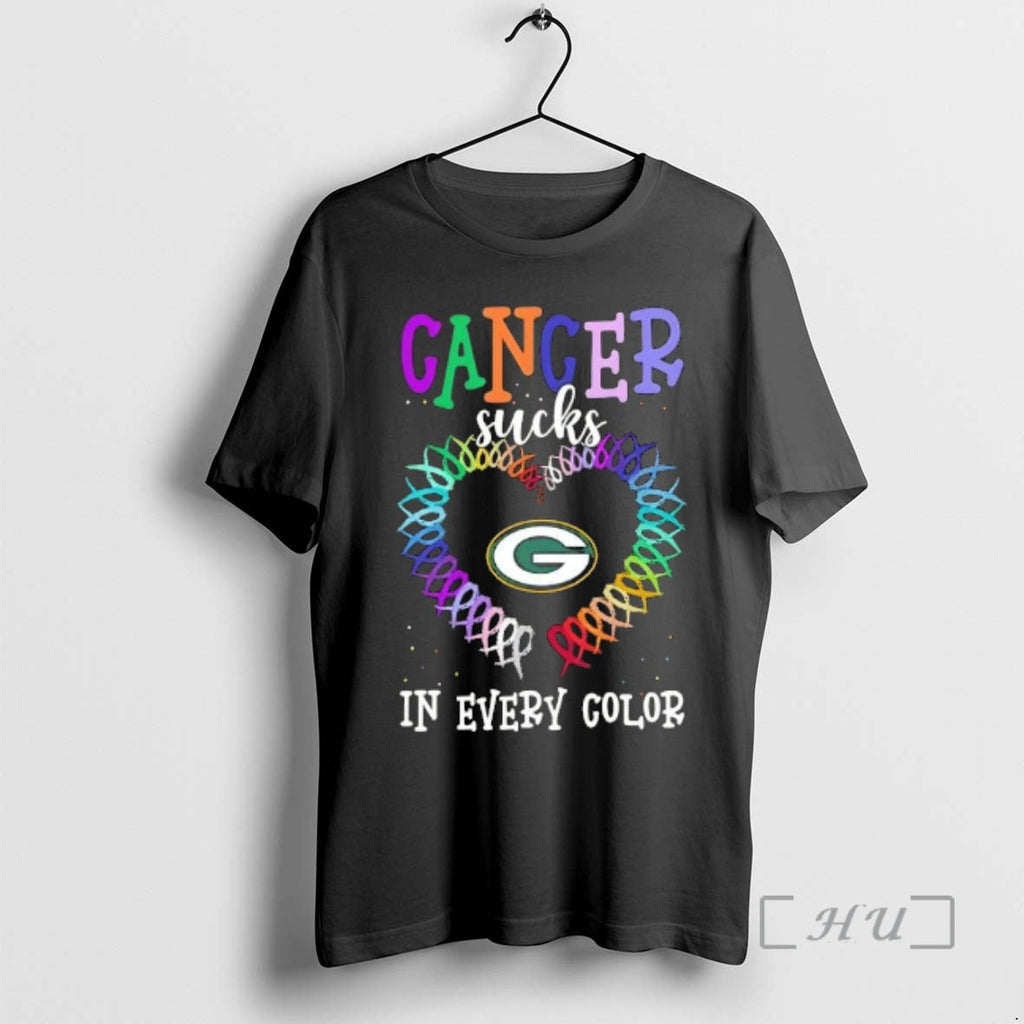 Officials Green Bay Packers Football Cancer Sucks Every Color T-Shirts, Hoodie, Sweatshirt - T-Shirt, Sweatshirt, Hoodie