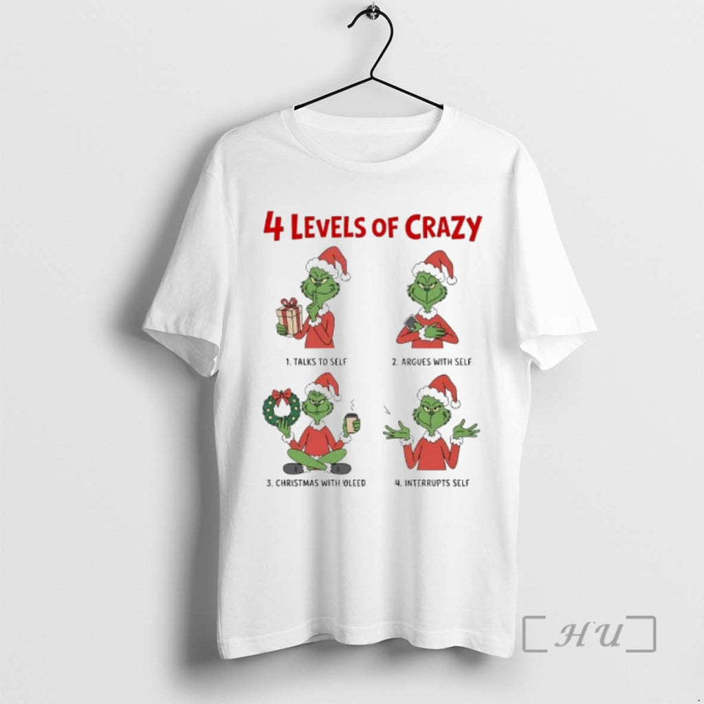 Officials Grinch Xmas Four Escalating Levels Crazy T-Shirts, Hoodie, Sweatshirt - T-Shirt, Sweatshirt, Hoodie