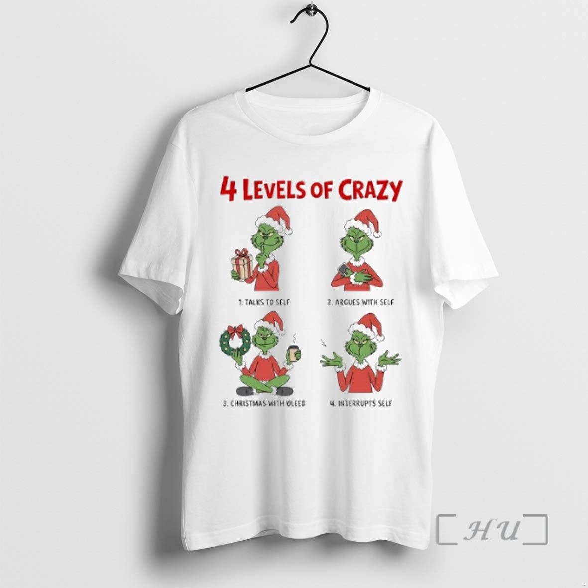 Officials Grinch Xmas Four Escalating Levels Crazy T-Shirts, Hoodie, Sweatshirt - T-Shirt, Sweatshirt, Hoodie