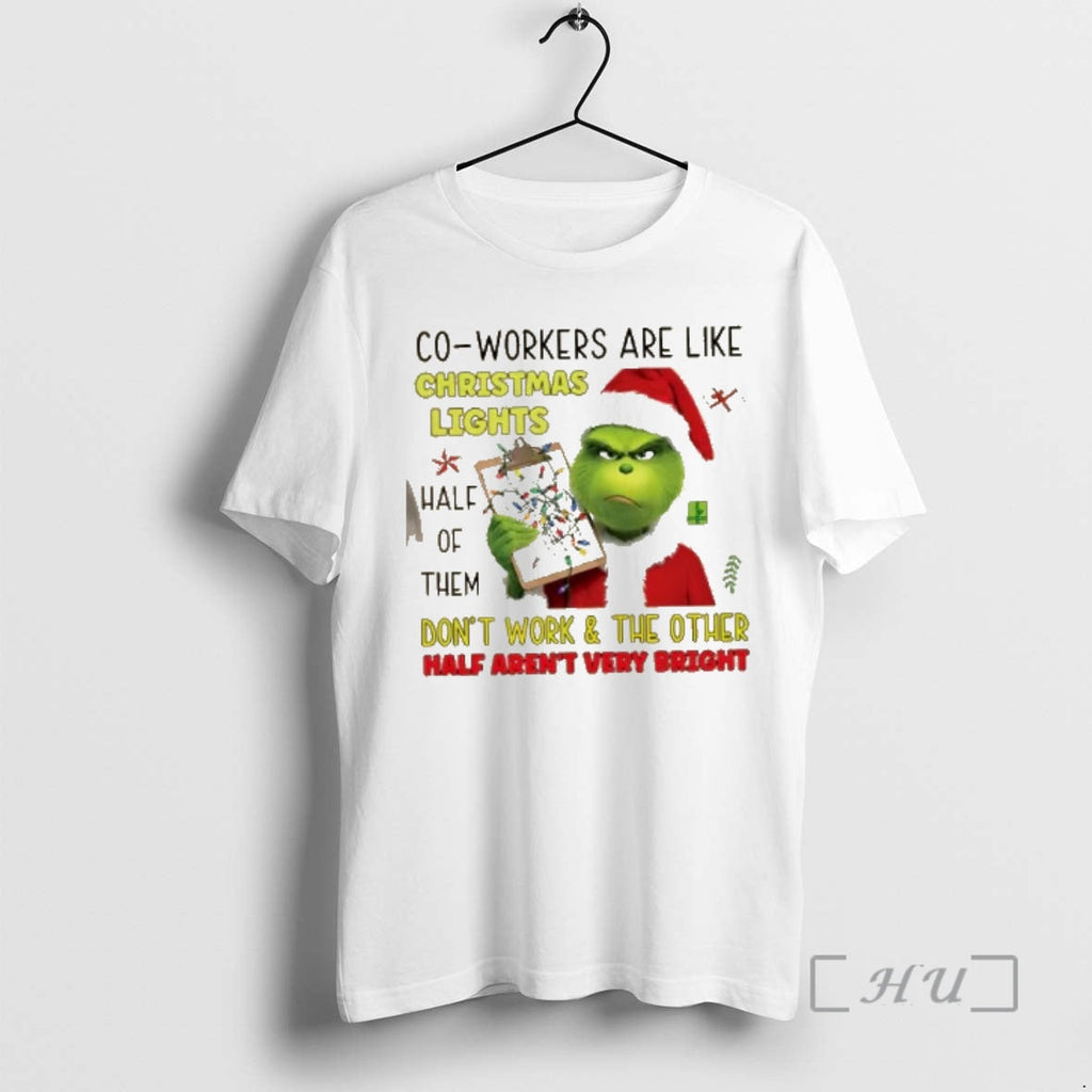 Officials Grinch Co Workers Are Like Lights Half Them Dont Work T-Shirts, Hoodie, Sweatshirt - T-Shirt, Sweatshirt, Hoodie