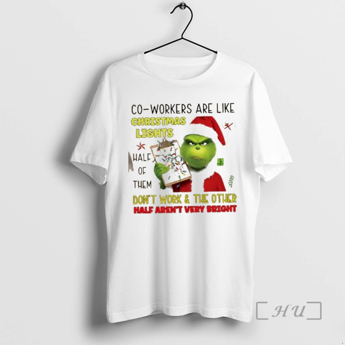 Officials Grinch Co Workers Are Like Lights Half Them Dont Work T-Shirts, Hoodie, Sweatshirt - T-Shirt, Sweatshirt, Hoodie