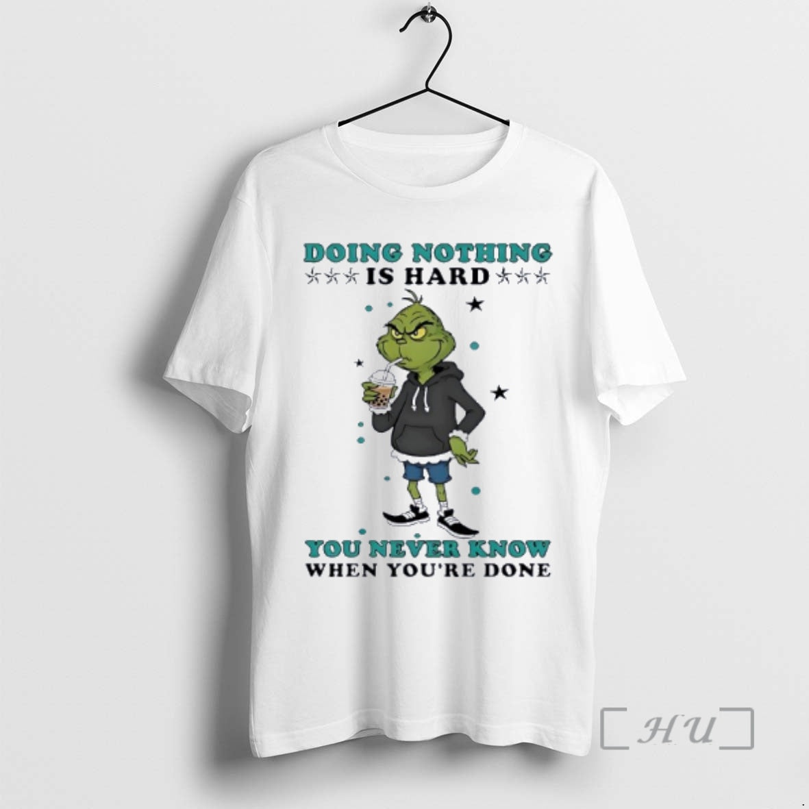 Officials Grinch Drinking Milk Tea Doing Nothing Is Hard You Never Know T-Shirts, Hoodie, Sweatshirt - T-Shirt, Sweatshirt, Hoodie