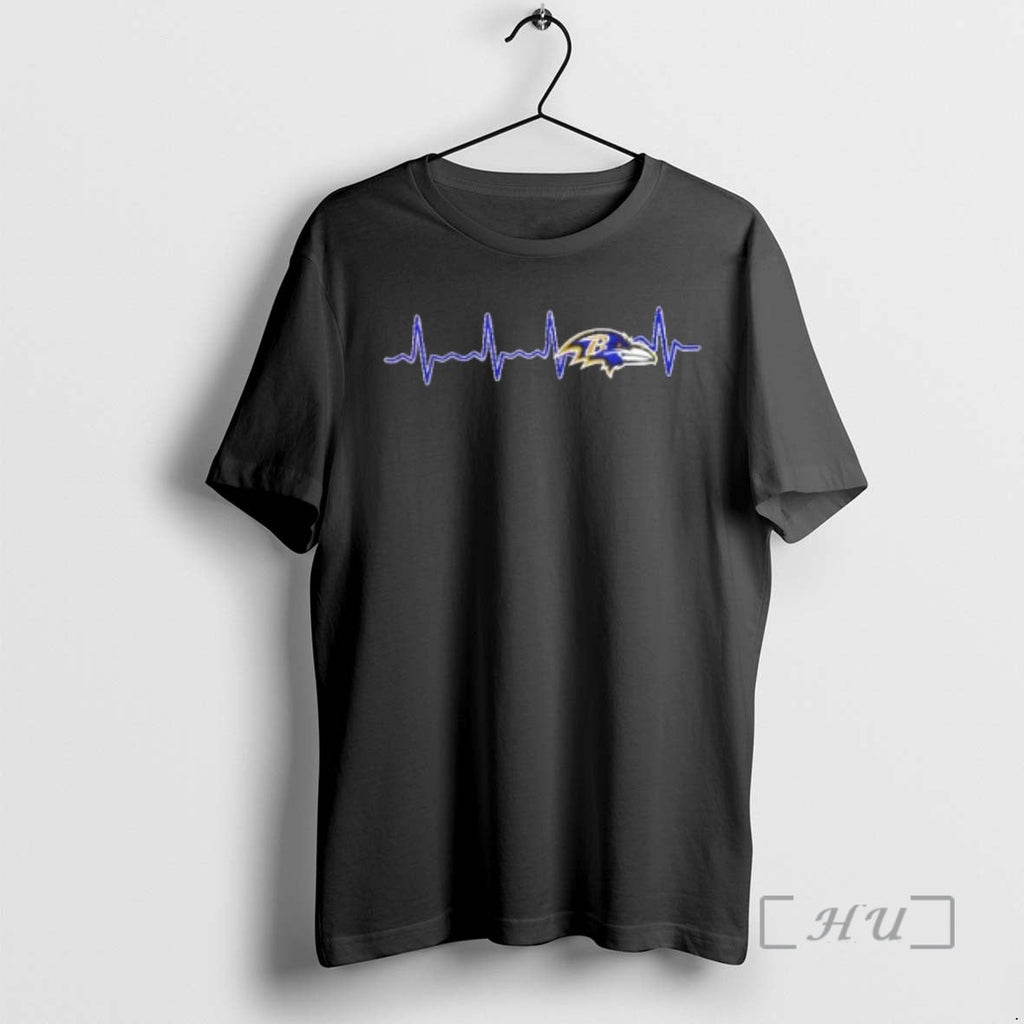 Officials Heartbeat Baltimore Ravens Football Logo T-Shirts, Hoodie, Sweatshirt - T-Shirt, Sweatshirt, Hoodie