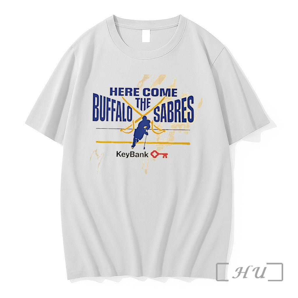Officials Here Come The Buffalo Sabres Keybank Unisex T-shirt, Sweatshirt, Hoodie, Long Sleeve Tee - T-Shirt, Sweatshirt, Hoodie