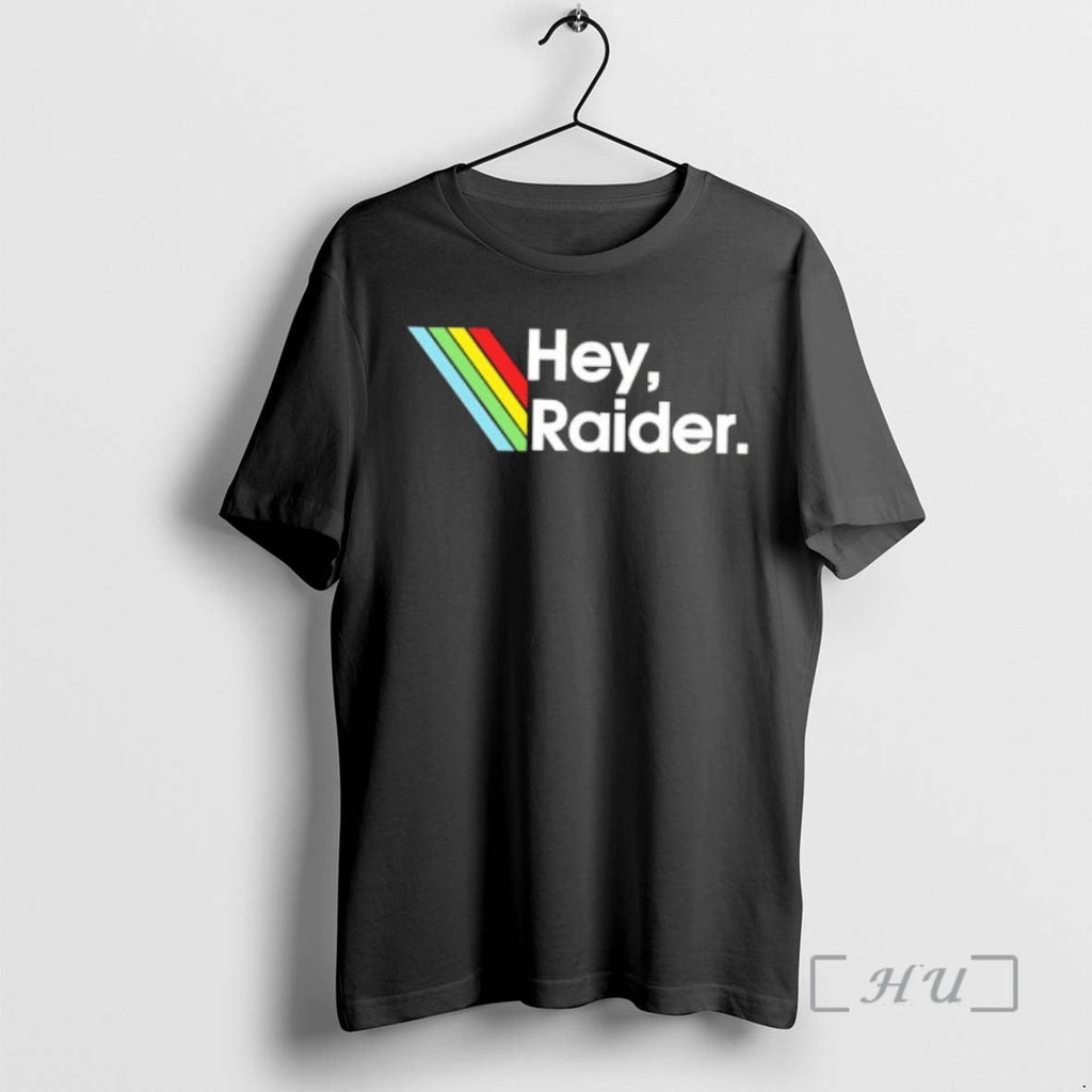 Officials Hey Raider Text Retro Rainbow Stripes T-Shirts, Hoodie, Sweatshirt - T-Shirt, Sweatshirt, Hoodie