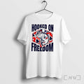 Officials Hooked On Freedom Fish Tee Premium T Shirts Sweater Hoodie Jpg Unisex T-shirt, Sweatshirt, Hoodie, Long Sleeve Tee - T-Shirt, Sweatshirt, Hoodie