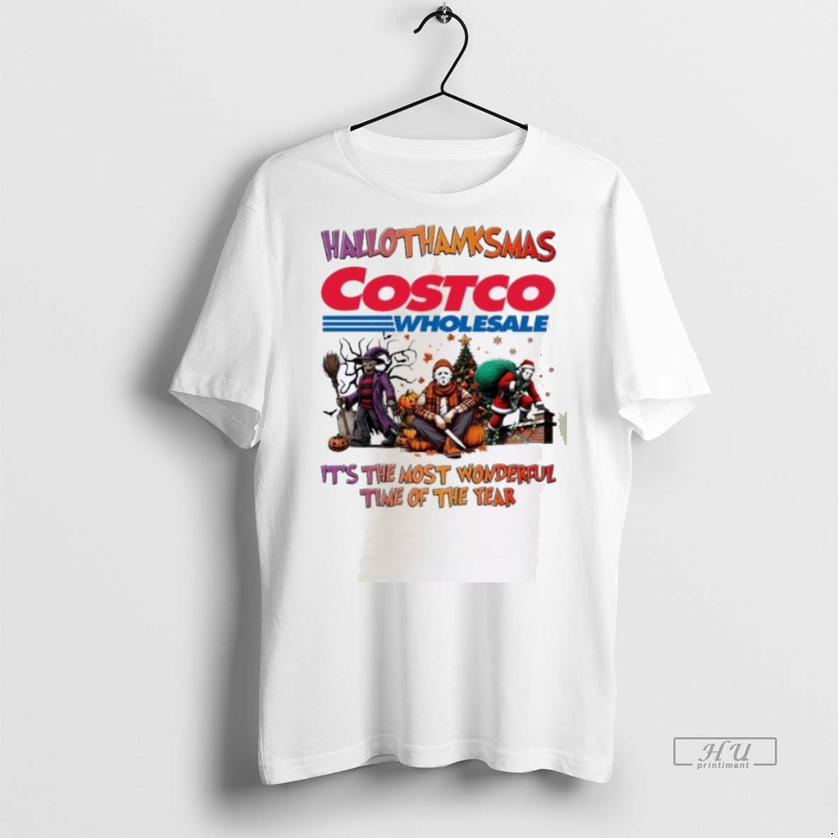 Officials Horror Character X Costco Wholesale Hallothanksmas Its The Most Wonderful Time Of The Year - T-Shirt, Sweatshirt, Hoodie