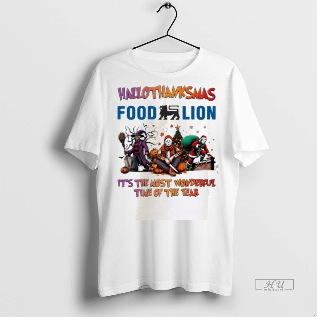 Officials Horror Character X Food Lion Hallothanksmas Its The Most Wonderful Time Of The Year - T-Shirt, Sweatshirt, Hoodie