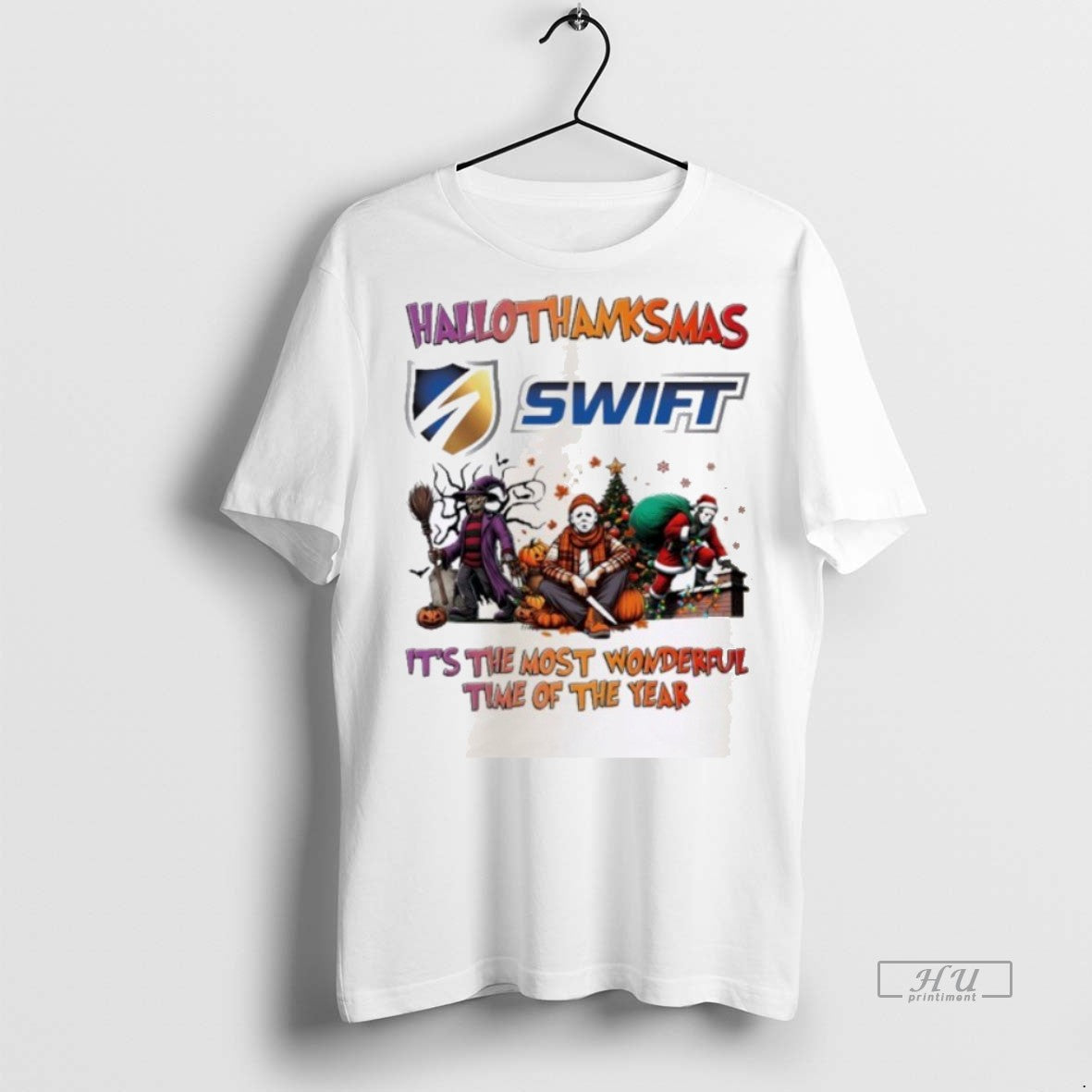 Officials Horror Character X Swift Transportation Hallothanksmas Its The Most Wonderful Time Of The Year - T-Shirt, Sweatshirt, Hoodie