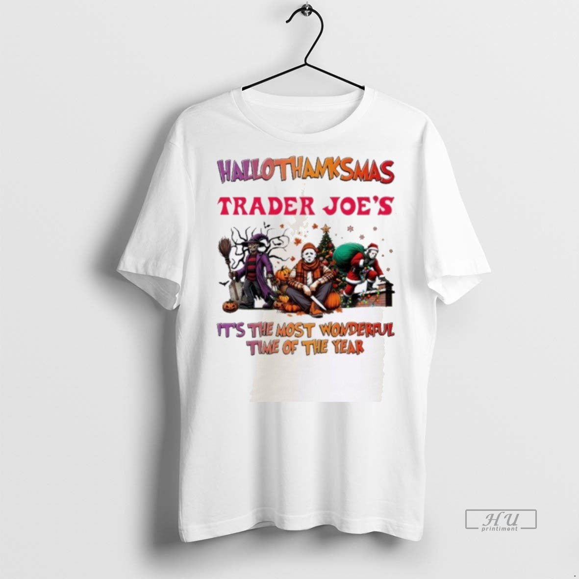Officials Horror Character X Trader Joes Hallothanksmas Its The Most Wonderful Time Of The Year - T-Shirt, Sweatshirt, Hoodie