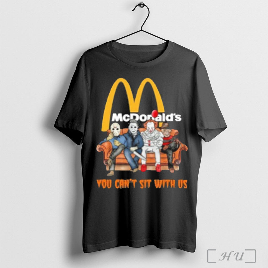 Officials Horror Film You Cant Sit With Us Mcdonalds Logo T Shirt Sweatshirt Png Unisex T-shirt, Sweatshirt, Hoodie, Long Sleeve Tee - T-Shirt, Sweatshirt, Hoodie
