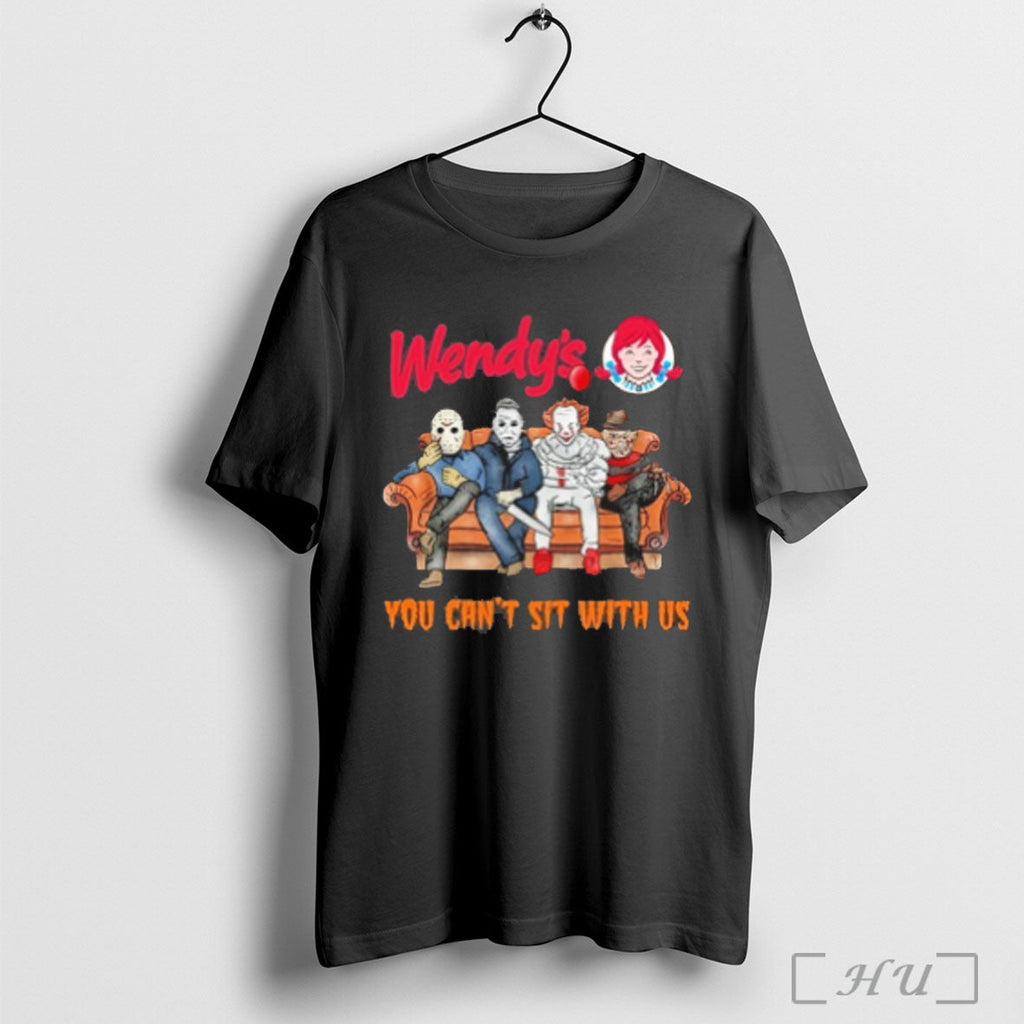 Officials Horror Film You Cant Sit With Us Wendys Logo T Shirt Sweatshirt Png Unisex T-shirt, Sweatshirt, Hoodie, Long Sleeve Tee - T-Shirt, Sweatshirt, Hoodie