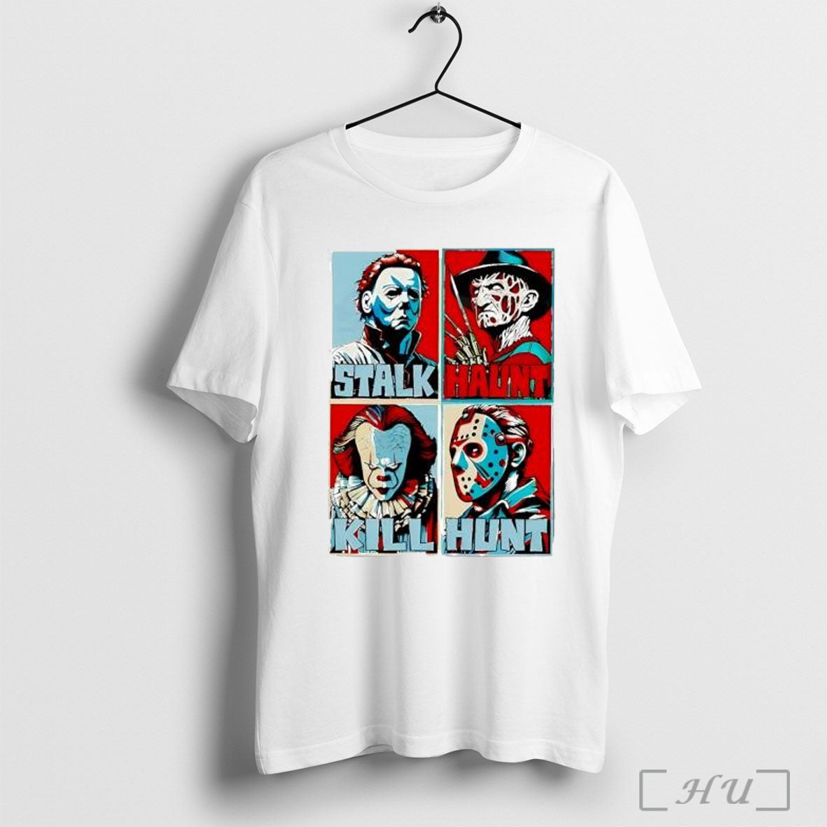 Officials Horror Movie Characters Stalk Haunt Kill Hunt Halloween Hope T Shirt Unisex T-shirt, Sweatshirt, Hoodie, Long Sleeve Tee - T-Shirt, Sweatshirt, Hoodie