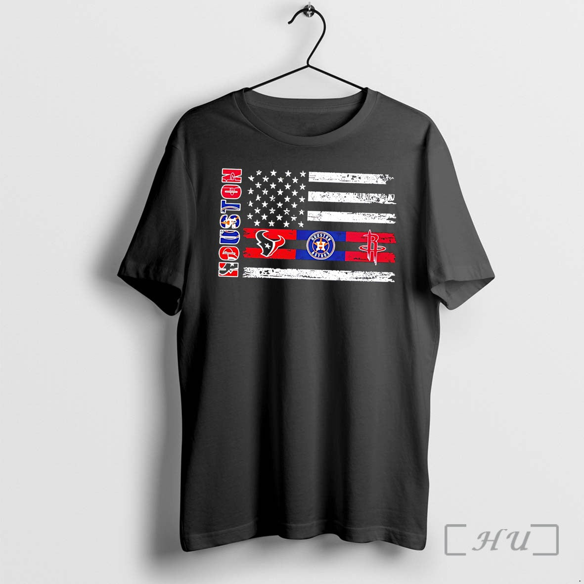 Officials Houston Sports Teams Logos Flag Tee Unisex T-shirt, Sweatshirt, Hoodie, Long Sleeve Tee - T-Shirt, Sweatshirt, Hoodie