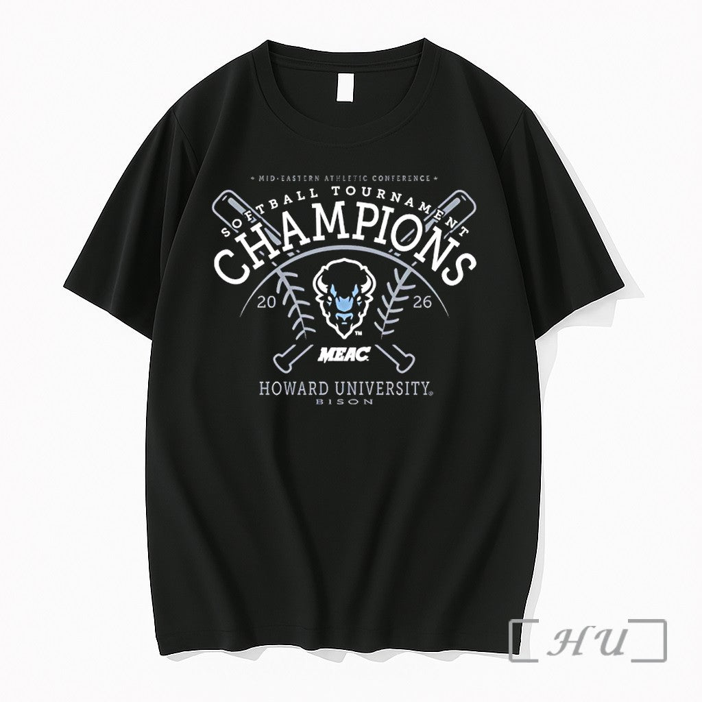 Officials Howard Bison 2026 Mid Eastern Athletic Conference Softball Tournament Champions Premium T Shirts Sweater - T-Shirt, Sweatshirt, Hoodie