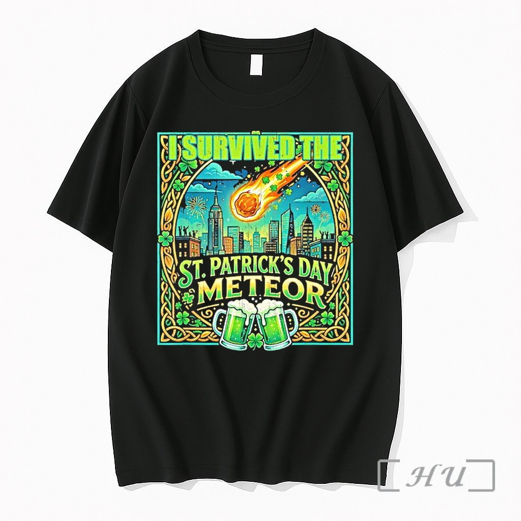 Officials I Survived St Patricks Day Meteor 2026 Unisex T-shirt, Sweatshirt, Hoodie, Long Sleeve Tee - T-Shirt, Sweatshirt, Hoodie