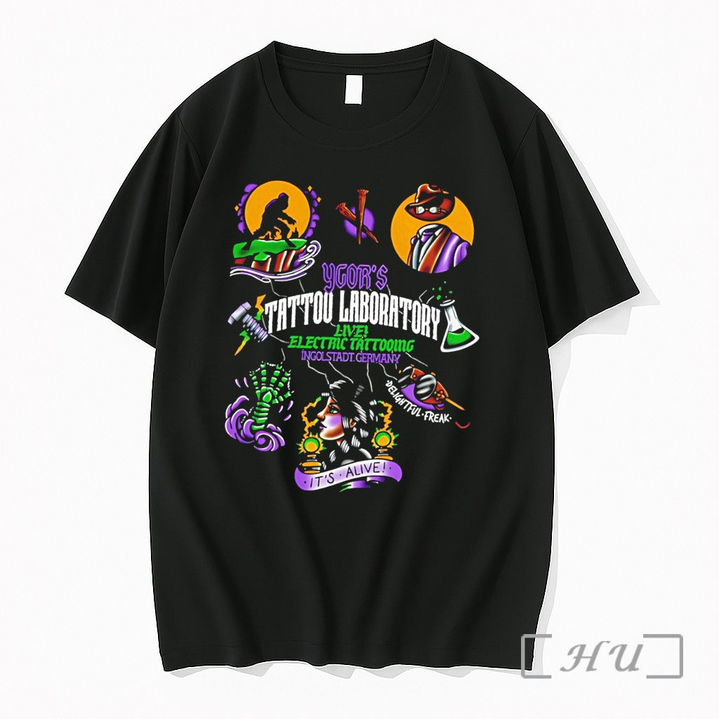 Officials Igors Tattoo Laboratory Live Electric Tattooing 2026 Graphic Tee Unisex T-shirt, Sweatshirt, Hoodie, Long Sleeve Tee - T-Shirt, Sweatshirt, Hoodie