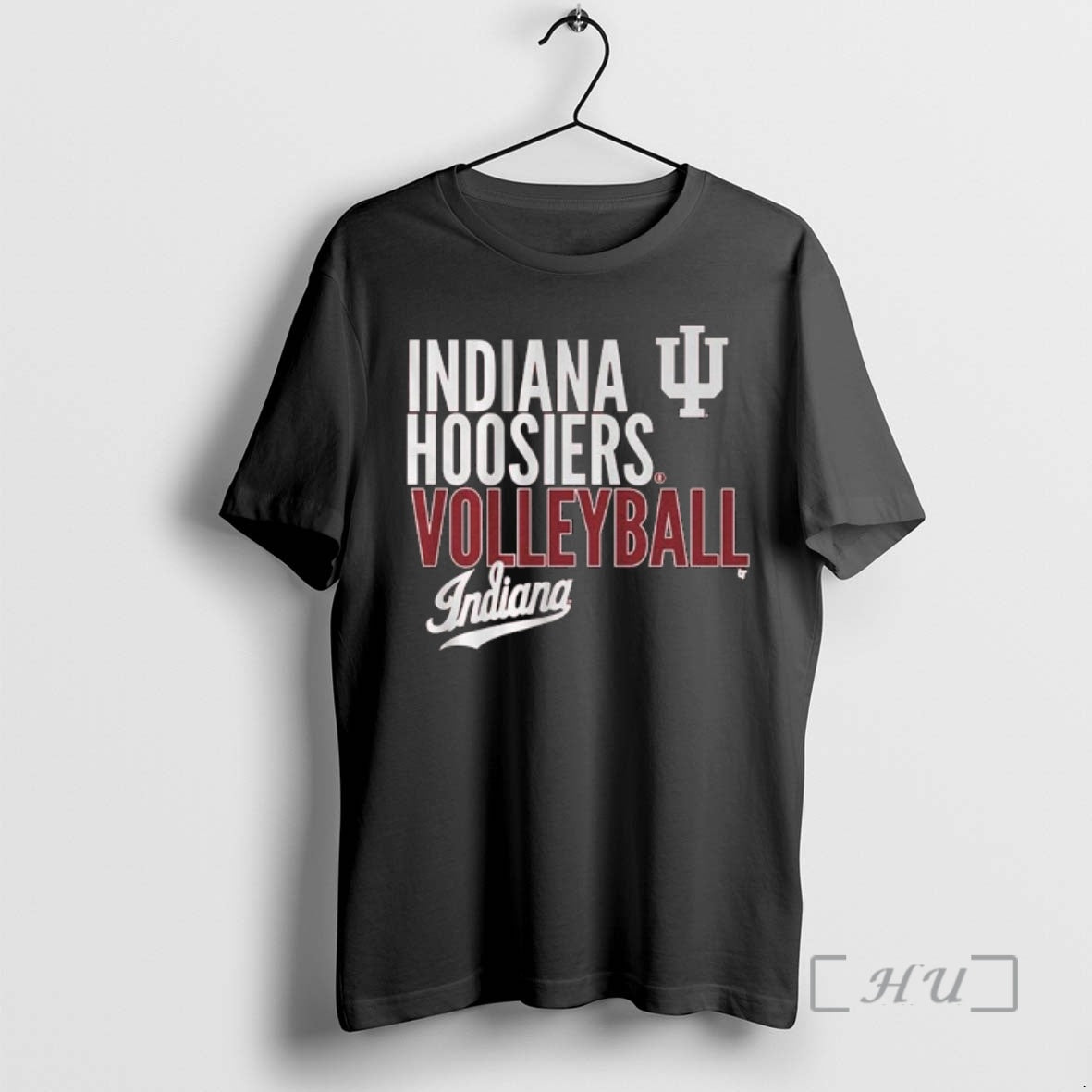 Officials Indiana Volleyball Text Logo Overlay 2025 T-Shirts, Hoodie, Sweatshirt - T-Shirt, Sweatshirt, Hoodie