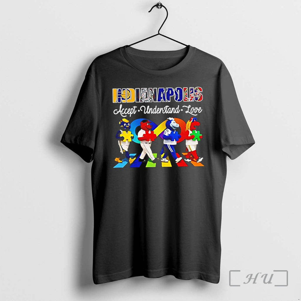 Officials Indianapolis City Sports Accept Understand Love Mascot Walk Unisex T-shirt, Sweatshirt, Hoodie, Long Sleeve Tee - T-Shirt, Sweatshirt, Hoodie