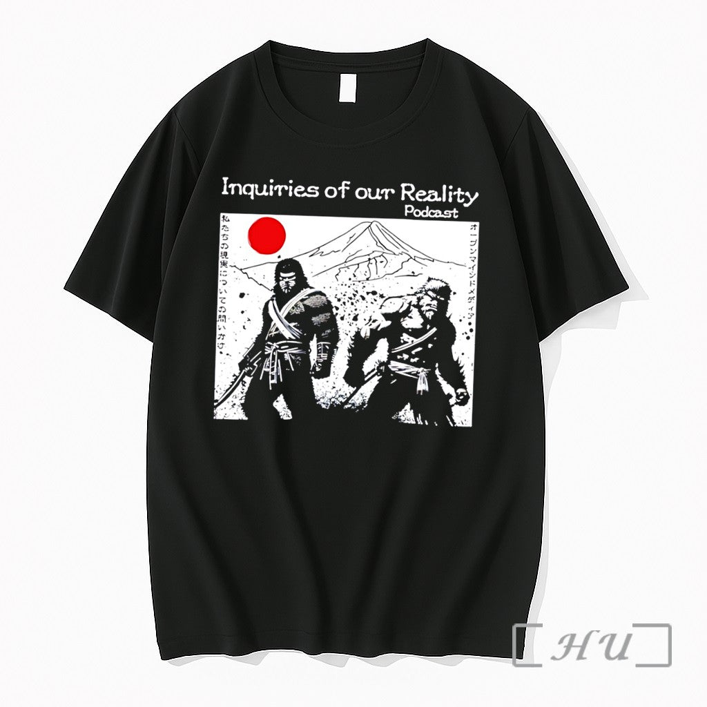 Officials Inquiries Of Our Reailty Podcast With Samurai Retro Tee Unisex T-shirt, Sweatshirt, Hoodie, Long Sleeve Tee - T-Shirt, Sweatshirt, Hoodie
