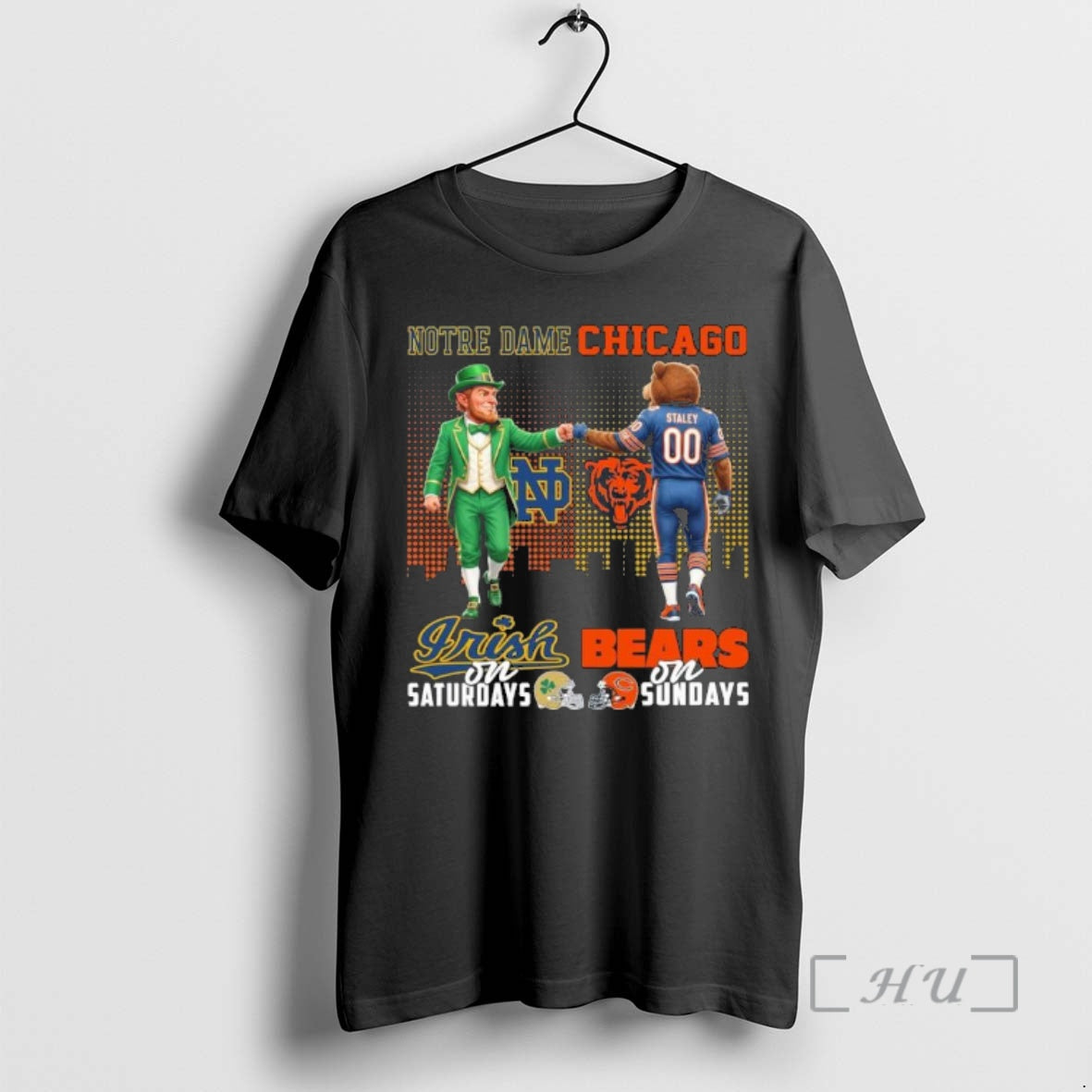 Officials Irish Vs Bears Mascot Saturdays Sundays T-Shirts, Hoodie, Sweatshirt - T-Shirt, Sweatshirt, Hoodie