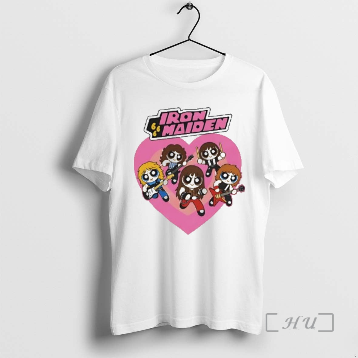 Officials Iron Maiden Powerpuff Girls Style Heart Unisex T-shirt, Sweatshirt, Hoodie, Long Sleeve Tee - T-Shirt, Sweatshirt, Hoodie