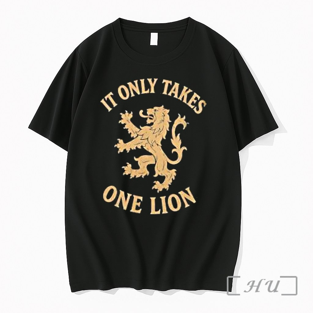 Officials It Only Takes One Lion Distressed Logo Unisex T-shirt, Sweatshirt, Hoodie, Long Sleeve Tee - T-Shirt, Sweatshirt, Hoodie