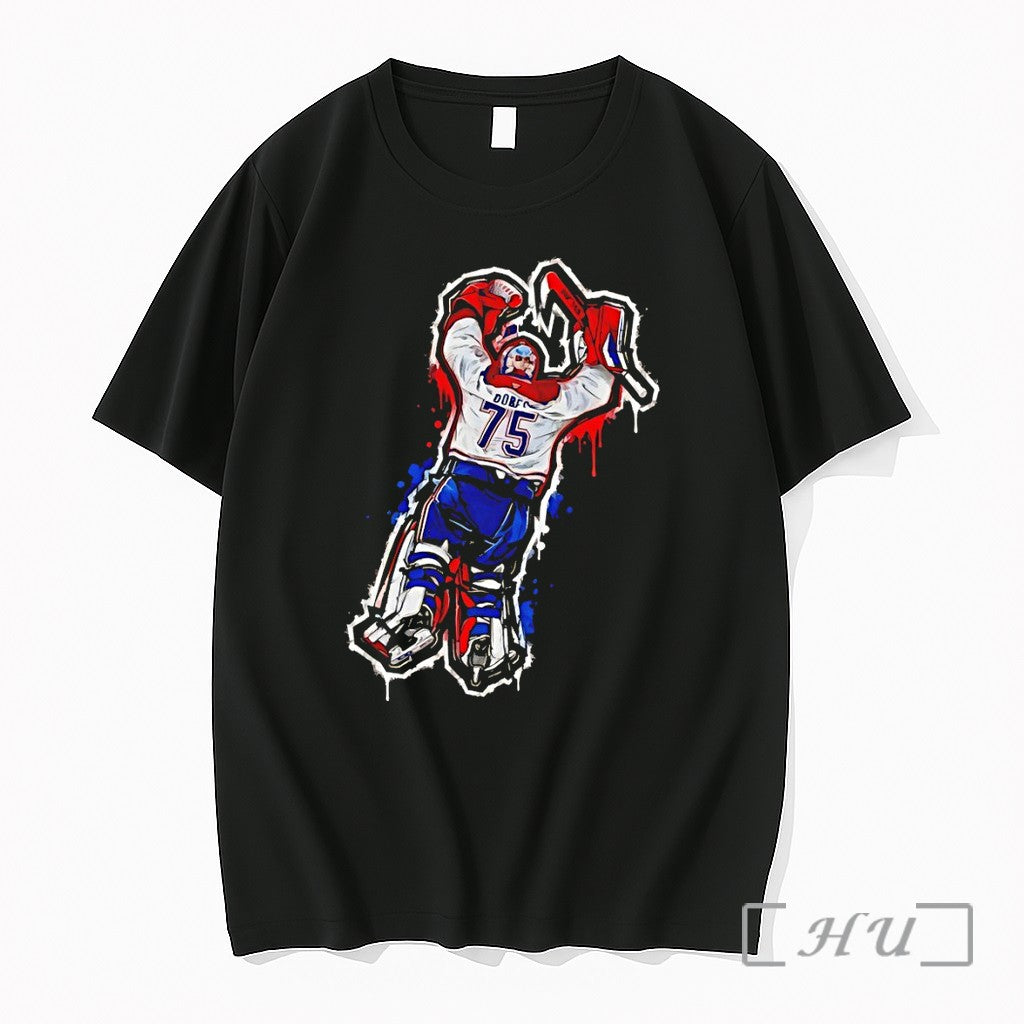 Officials Jakub Dobes 75 Montreal Canadiens Hockey Nhl Celebration Graffiti 2026 Premium T Shirts Sweater - T-Shirt, Sweatshirt, Hoodie