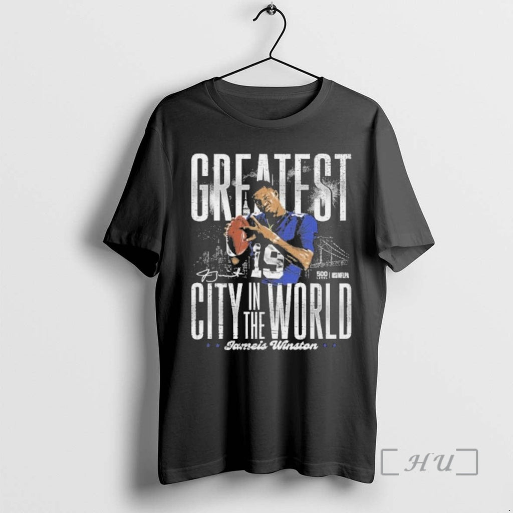 Officials Jameis Winston New York Giants Greatest City World T-Shirts, Hoodie, Sweatshirt - T-Shirt, Sweatshirt, Hoodie