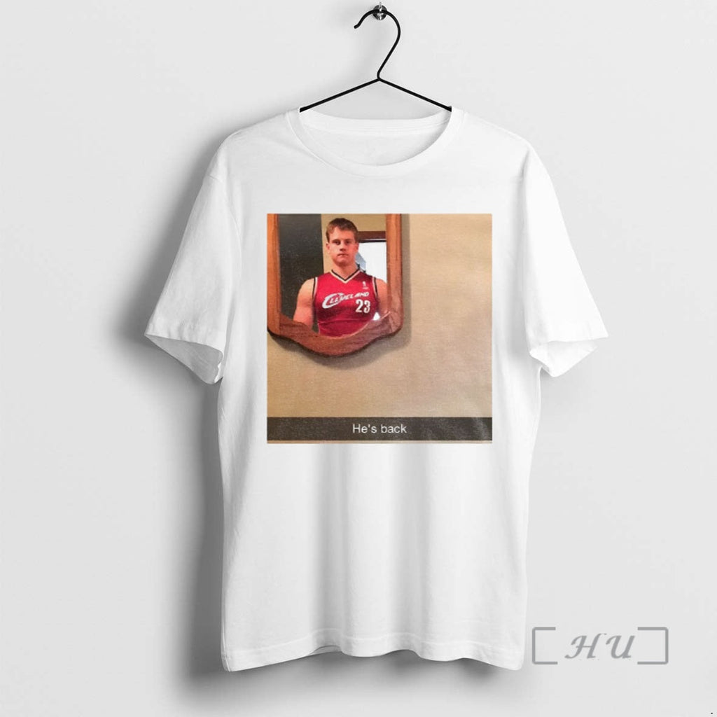 Officials Joe Burrow 23 Cleveland Hes Back T-Shirts, Hoodie, Sweatshirt - T-Shirt, Sweatshirt, Hoodie