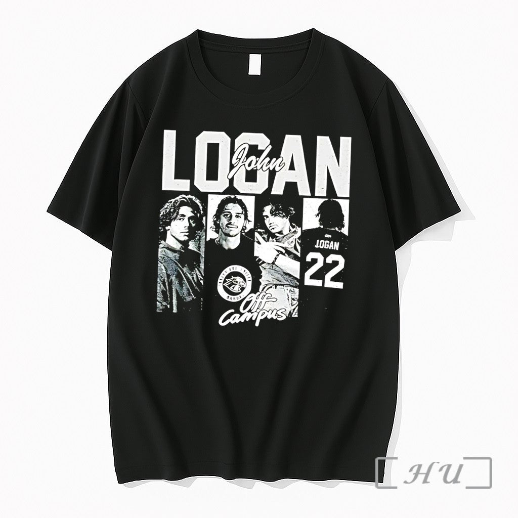 Officials John Logan Davis Hawks 22 Off Campus Collage Black Unisex T-shirt, Sweatshirt, Hoodie, Long Sleeve Tee - T-Shirt, Sweatshirt, Hoodie