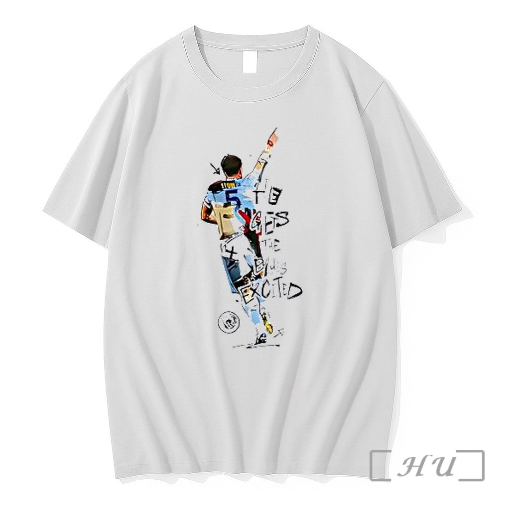 Officials John Stones Manchester City Celebration He Gets The Blues Excited Premium T Shirts Sweater - T-Shirt, Sweatshirt, Hoodie