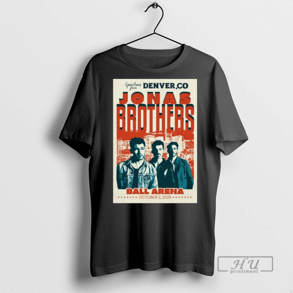 Officials Jonas Brothers October 2 2025 Ball Arena In Denver Co T Shirt Unisex T-shirt, Sweatshirt, Hoodie, Long Sleeve Tee - T-Shirt, Sweatshirt, Hoodie